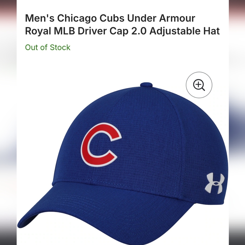 Under Armour Chicago Cubs Blue Adjustable Cap